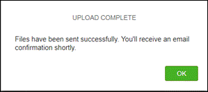 Upload confirmation message image showing "Upload Complete"