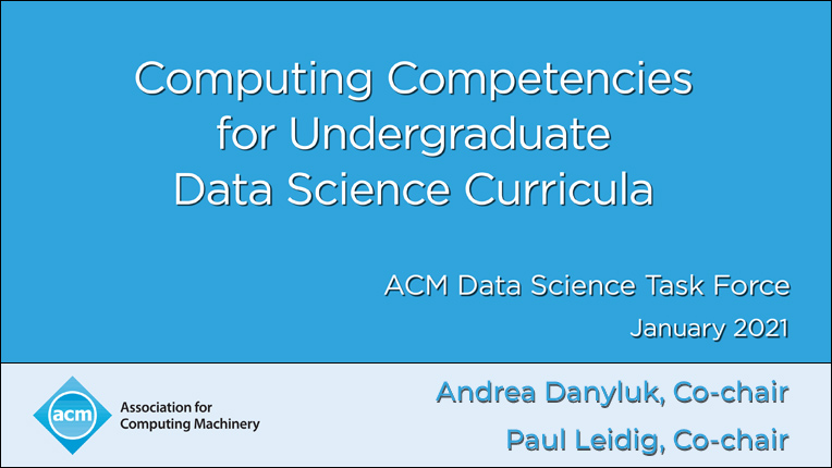 Image of Computing Competencies for Undergraduate Data Science Curricula report