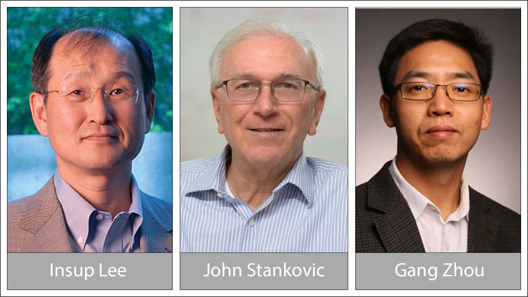 Image of HEALTH co-EICs Insup Lee, John Anthony Stankovic, and Gang Zhou.