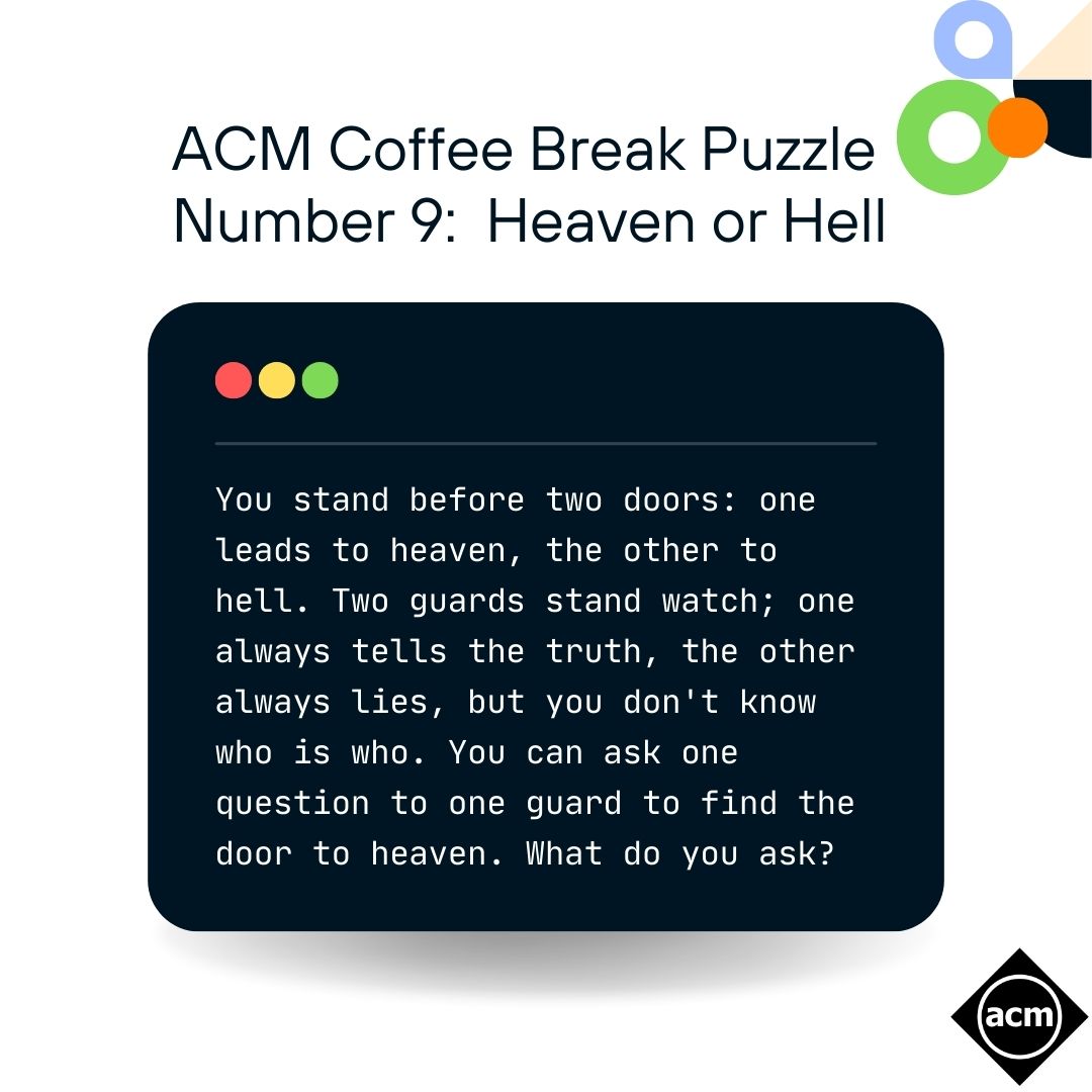 ACM Coffee Break Puzzle #9