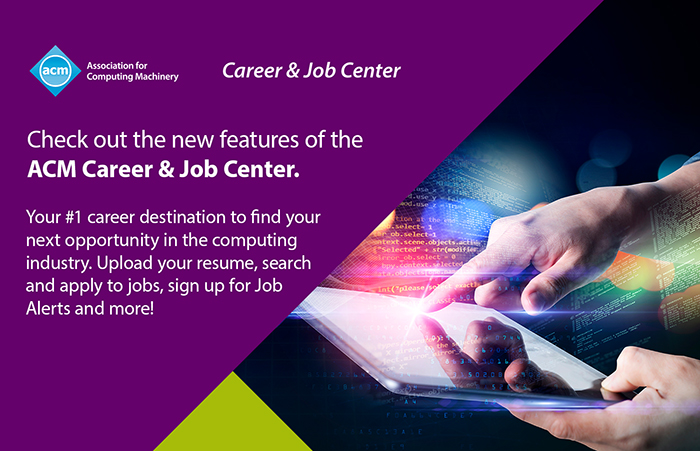 Image promoting ACM Career & Job Center